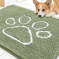 OLANLY Dog Door Mat for Muddy Paws 30x20, Paw Print Design, Absorbs Moisture by OLANLY