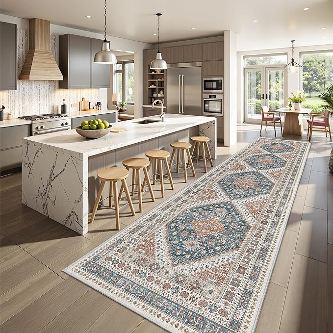 Runner Rug 2x10, Ultra-Thin Kitchen Rugs Non Slip Washable Rugs by Restydon