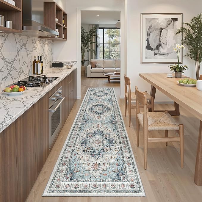 Madane Runner Rug 2x8, Washable Hallway Runner Rugs, Non-Slip Low-Pile Soft - Image 3