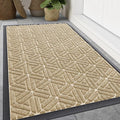 Smiry Front Door Mat Outside Entrance, Heavy Duty Sturdy Natural Rubber Doormat by Smiry