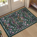 Entryway Rug 2X3 Small Rugs: Floral Washable Door Mat Vintage Soft Low Pile by PLHXFRSoftAreaRugs