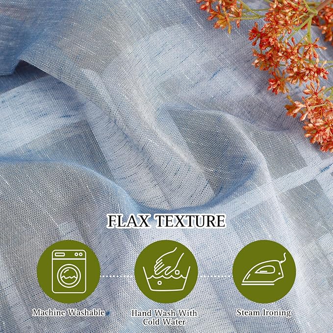 NICETOWN Sheer Curtains Flax Texture - Image 5