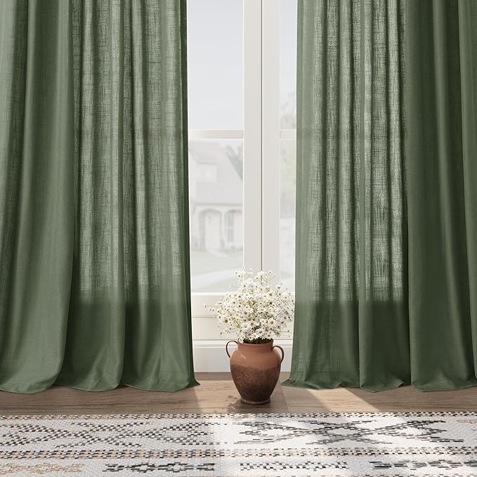 Extra Wide 100x96 Inch Linen Curtains - Image 6