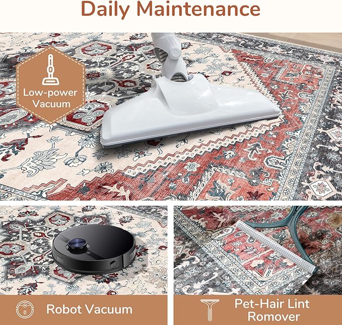 OPPODREAM Soft Area Rugs 4x6, Low-Pile Washable Rugs 4x6 - Image 5