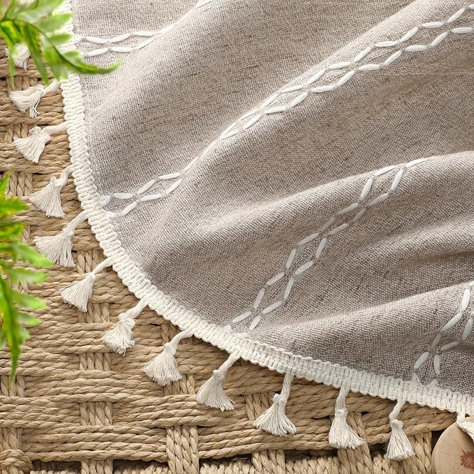 Brown Boho Blackout Curtains 2 Panels 84 Inch - Image 3