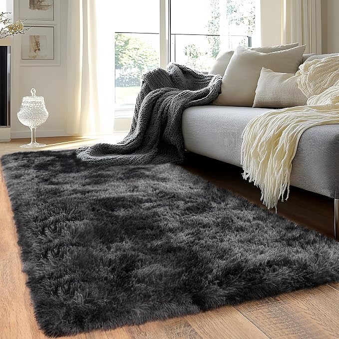 Runner Rugs for Bedroom 2x6 Rug Runners for Hallways Non Slip Soft Shag Bedside by Quntue