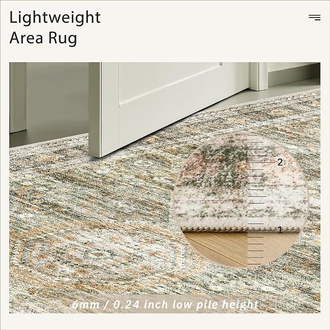 Soalmost Washable Area Rug 8x10, Large Soft Rugs - Image 7