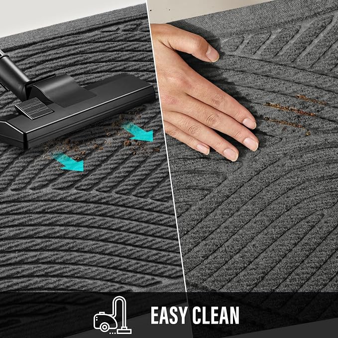 HIYARD Sturdy Front Door Mat, Absorbent Muddy Dirt Resist Welcome Door Mats - Image 7