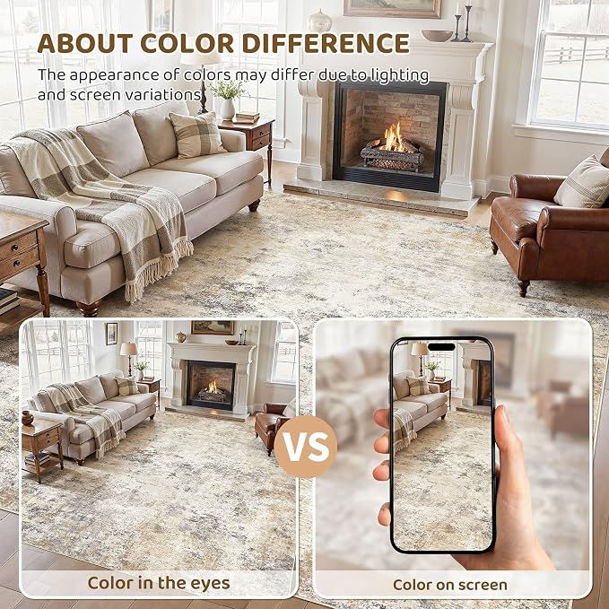 UERMEI 11x14 Area Rug Living Room Rugs - Image 4