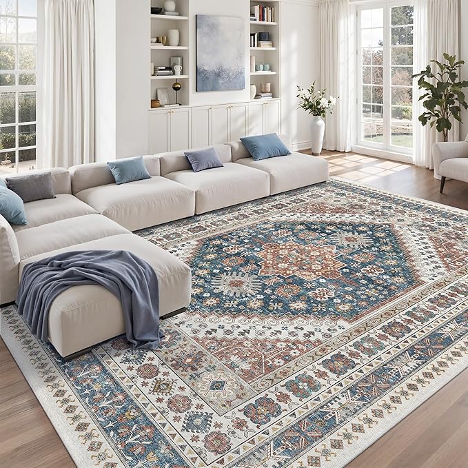 zesthome 9x12 Area Rugs, Stain Resistant Washable Rug, Ultra-Thin Rugs by Zesthome