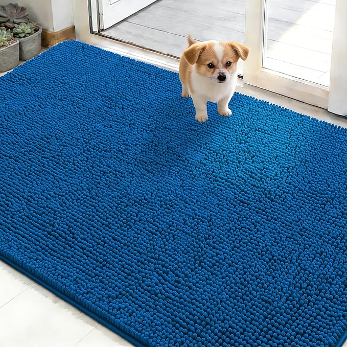 OLANLY Dog Door Mat for Muddy Paws 50x30, Absorbs Moisture and Dirt, Absorbent by OLANLY