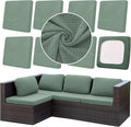 8Pcs Outdoor Cushion Covers, Patio Cushion Covers, Stretch Elastic Slipcovers by dreahoteztil