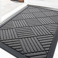 OLANLY Front Door Mat Outside Entrance 33x21, Heavy Duty Sturdy Natural Rubber by OLANLY