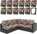 hyha 12Pcs Patio Cushion Covers, Stretch Outdoor Couch Cushion Covers by hyha