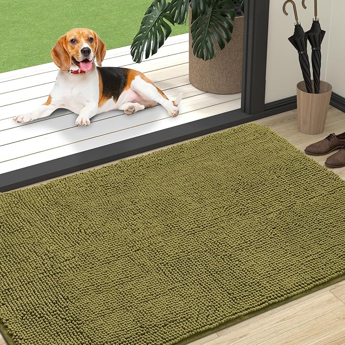 OLANLY Dog Door Mat for Muddy Paws 47x32, Absorbs Moisture and Dirt, Absorbent by OLANLY