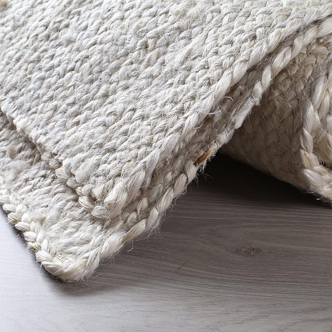Hausattire Hand Woven Jute Braided Rug, Reversible Boho Entry Area Rugs - Image 6