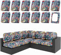 hyha 12Pcs Patio Cushion Covers, Stretch Outdoor Couch Cushion Covers by hyha