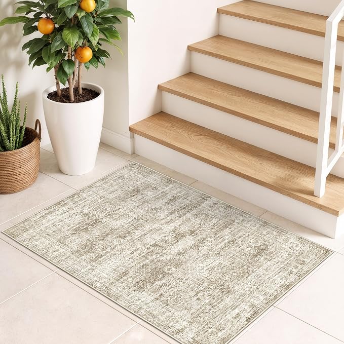 2x3 Washable Rug Runner for Bathroom, Soft Entryway Rug for Laundry Room - Image 3
