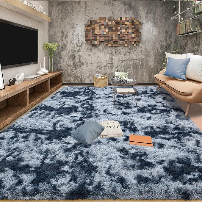 Tepook Fluffy Large Rugs for Living Room, Area Rug 6x9 Soft Carpet for Bedroom by Tepook