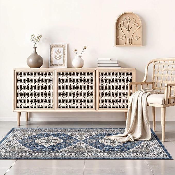 2x4 Non-Slip Entryway Area Rugs: Washable Stain Resistant Kitchen Carpet - Image 4