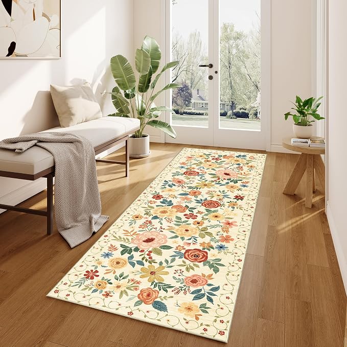 DUKINO 2x8 Kitchen Runner Rug, Washable Runner Rug Non Slip, Soft Indoor Rug - Image 8