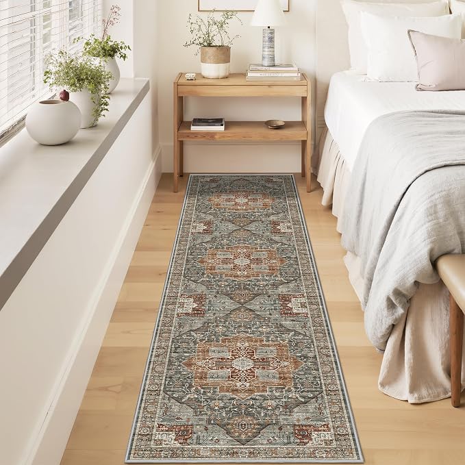 Kitchen Runner Rug Non Slip Washable 2.5x8, Soft Low Pile Entryway Rug Runners - Image 4