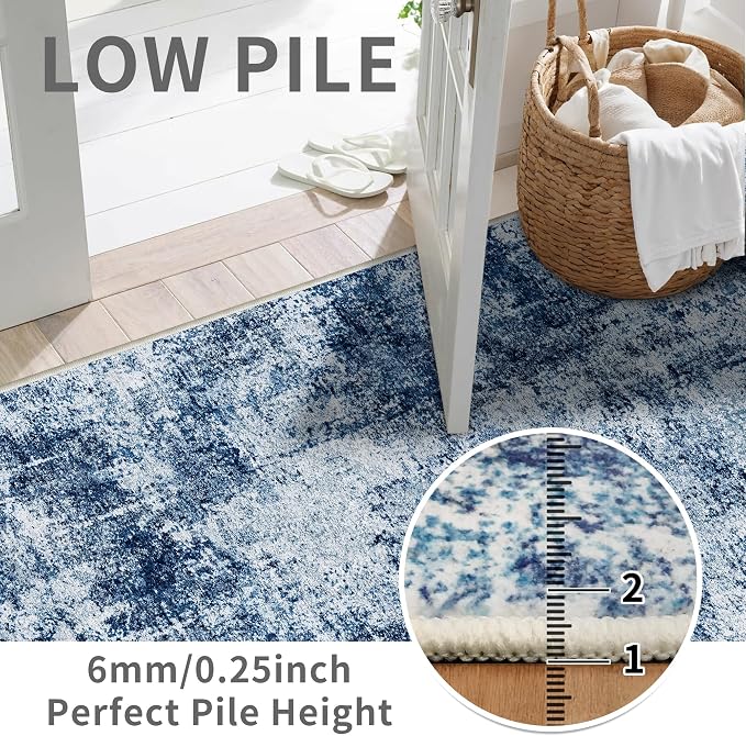 3x12 Washable Hallway Runner Rug: Non Slip Carpet Runners Easy-to-Clean - Image 3