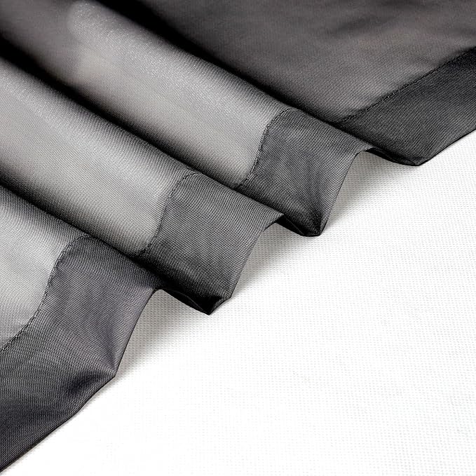 OVZME 2 Pieces Black Sheer Curtains 96" Inch Long - Image 7