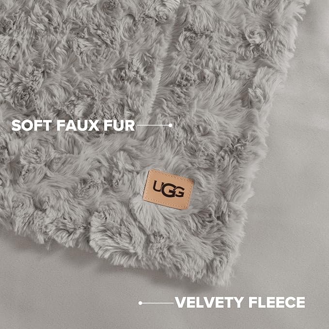 UGG Adalee Faux Fur Twin Blanket, Fluffy Blanket - Image 3