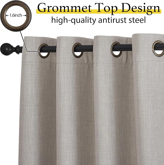 NICETOWN Linen Curtain Valances - Image 3