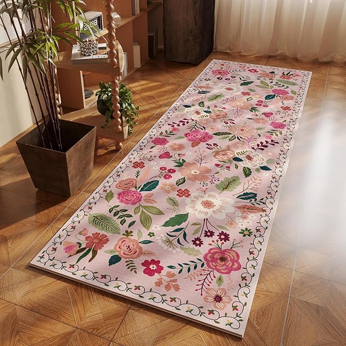 Rugcomf Runner Rug for Hallways Kitchen Rug Non Slip 2'6''x8' Washable Runner - Image 6