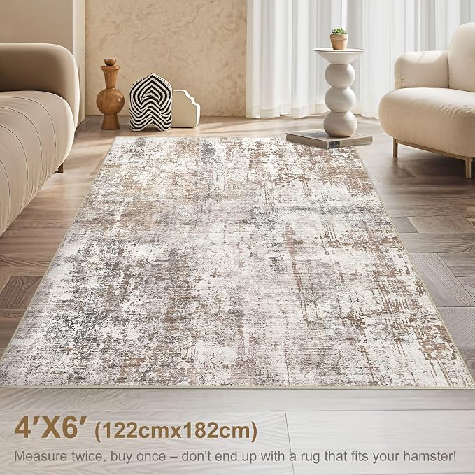 UERMEI 4x6 Area Rug Living Room Rugs - Image 2
