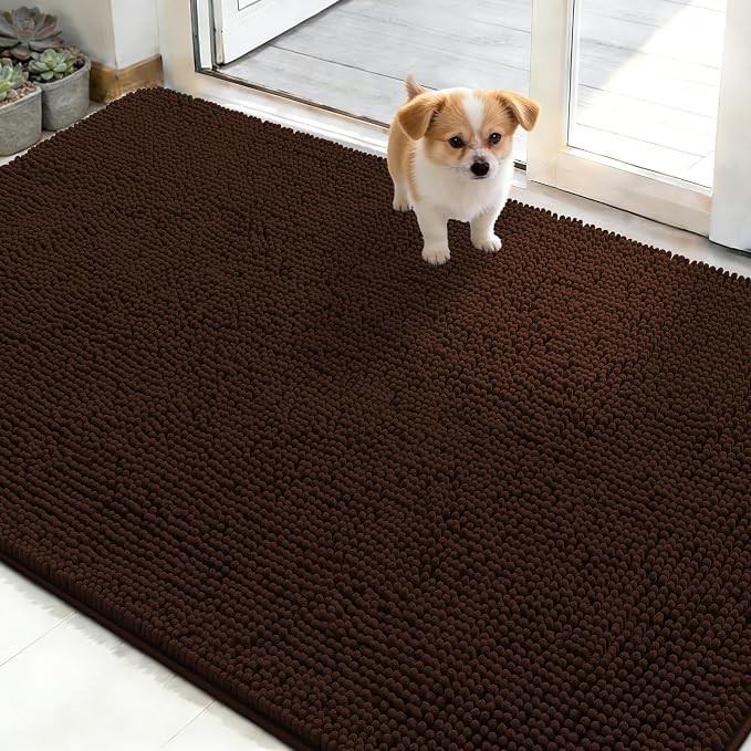 OLANLY Dog Door Mat for Muddy Paws 48x30, Absorbs Moisture and Dirt, Absorbent by OLANLY