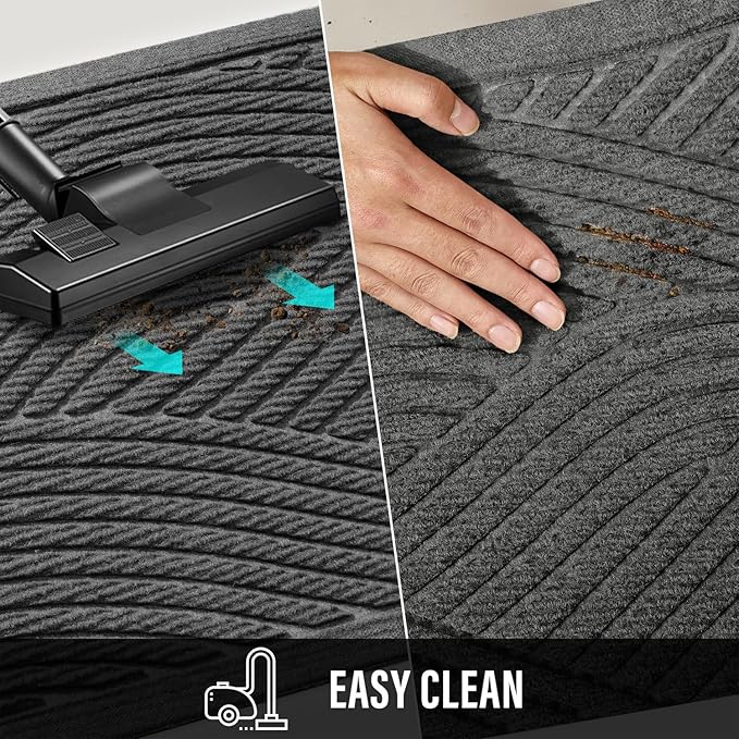 HIYARD Sturdy Front Door Mat, Absorbent Muddy Dirt Resist Welcome Door Mats - Image 7