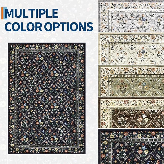 Washable Kitchen Rugs Non Slip 2x6 Hallway Runner Rug Stain Resistant Low Pile - Image 8