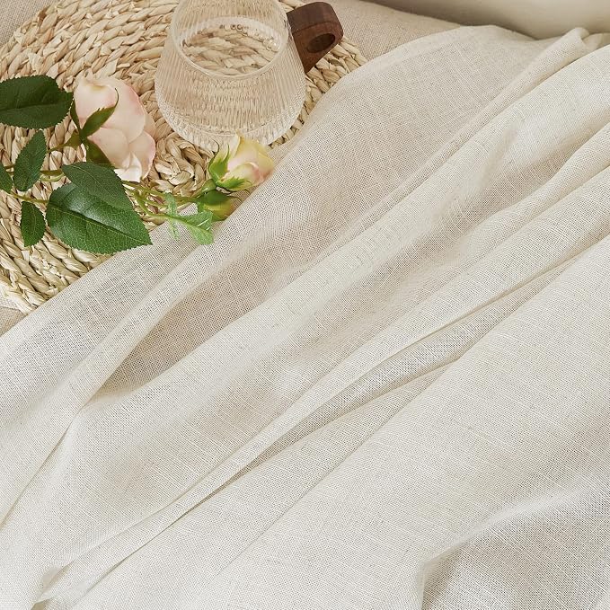 NICETOWN Semi Sheer Linen Curtains - Image 6
