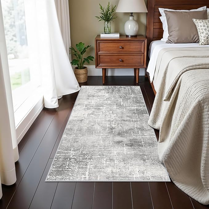 Washable 2x4 Entryway Area Rugs: Non-Slip Abstract Water Resistant Kitchen Rug - Image 4