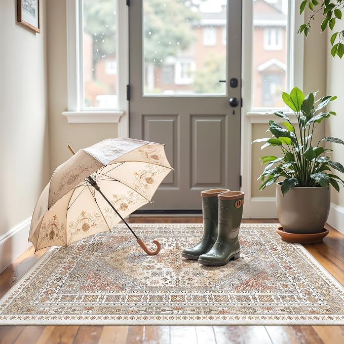 3x4 Washable Area Rug for Entryway, Soft Kitchen Rugs Non Slip for Dining Room - Image 3