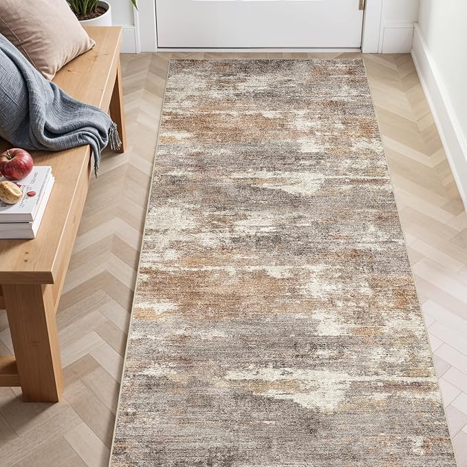 3x6 Washable Kitchen Runner Rug: Modern Abstract Runners - Image 9