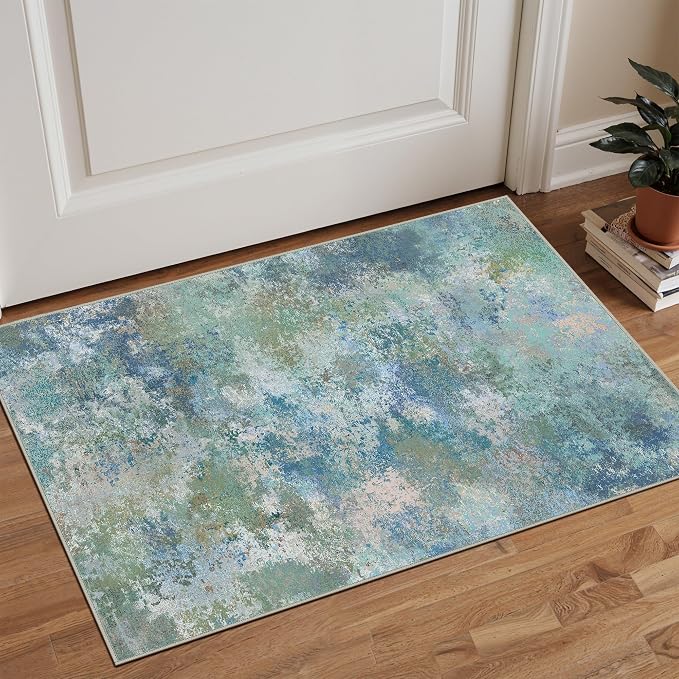 2x3 Rugs for Entryway Entrance Kitchen Bathroom, Machine Washable Rug Modern - Image 4