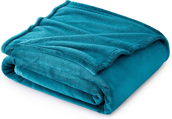 Bedsure GentleSoft Fleece Blanket Twin Size Teal by BEDSURE