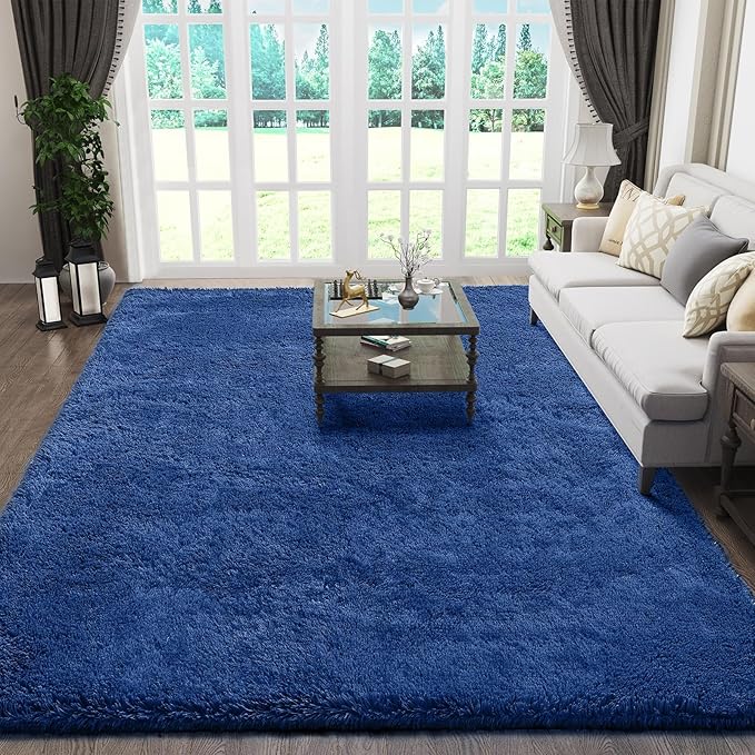 Ophanie 5x8 Blue Rugs for Living Room, Kids Nursery Rug Aesthetic, Playroom by Ophanie