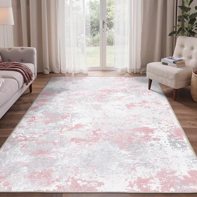Area Rugs 5x7 for Living Room Bedroom, Modern Abstract Machine Washable Rug - Image 2