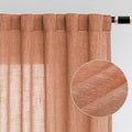 MYSKY HOME Orange Curtains for Bedroom, Short Curtains for Small Window by MYSKYHOME