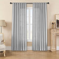 Joydeco Linen Curtains 90 Inch Length, Light Filtering Curtains by JOYDECO