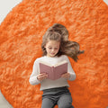OLANLY Orange Round Rugs for Bedroom by OLANLY
