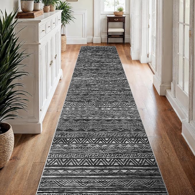 3x15 Washable Kitchen Runner Rug: Modern Moroccan Runners - Image 9