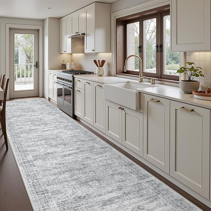 3x14 Washable Runner Rug for Hallway, Non-Slip Long Hallway Runner for Entryway - Image 3