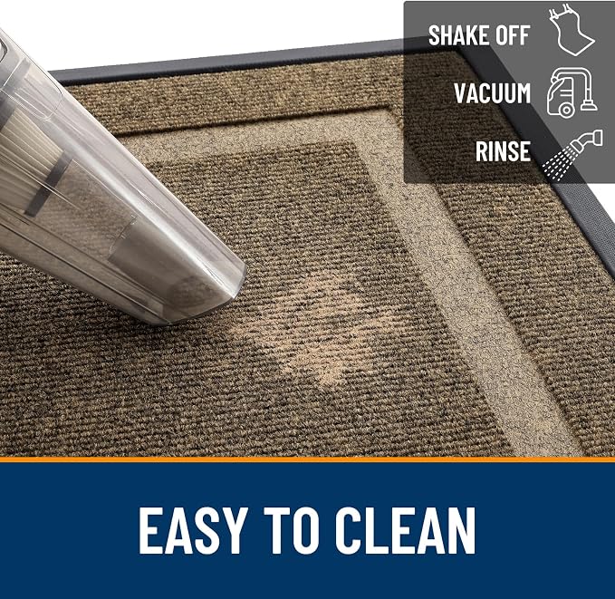 OLANLY Front Door Mat Outside 29.5x17, All-Season Heavy-Duty Rubber Doormat | - Image 7