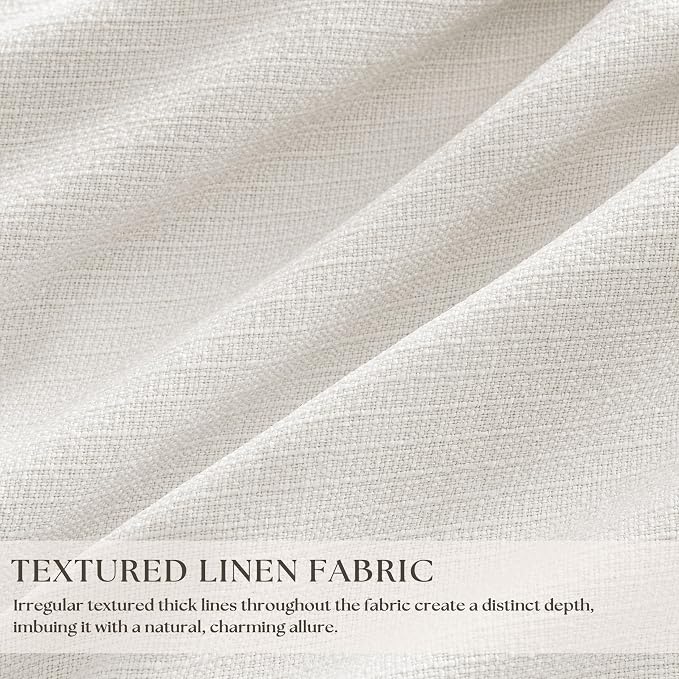 112 Inch Pinch Pleated Blackout Linen Curtains - Image 2